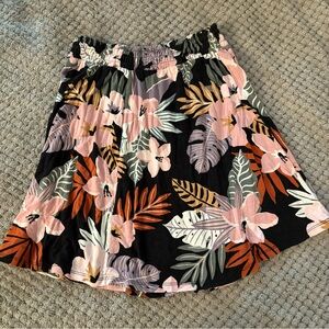 Nomad Floral Print Skater Mini Skirt